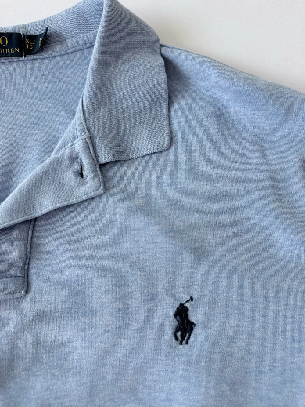 Polo Ralph Lauren Men’s XL Blue Cotton Mesh Polo Shirt